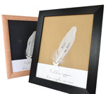 Personalised Feather In Memory Frame