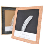 Custom Feather Wording Condolence Frame