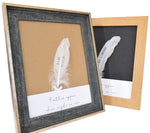 Custom Feather Wording Condolence Frame