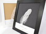 White Feather Personalised Memorial Frame