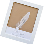 Custom Feather Wording Condolence Frame