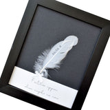 White Feather Personalised Memorial Frame