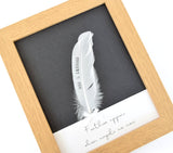 Personalised feather In Memory Frame