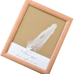 Custom Feather Wording Condolence Frame