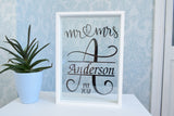 Couple's Monogram Personalised Frame Keepsake