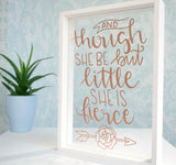 Shakespeare Quote Floating Glass Personalised Frame