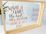 What If I Fall Personalised Quote Frame