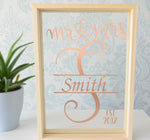 Couple's Monogram Personalised Frame Keepsake