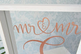 Mr & Mrs Monogram Frame Keepsake Personalised