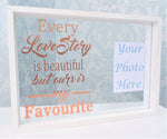 Love Quote Photo Frame Personalised Colours