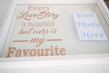 Love Quote Photo Frame Personalised Colours