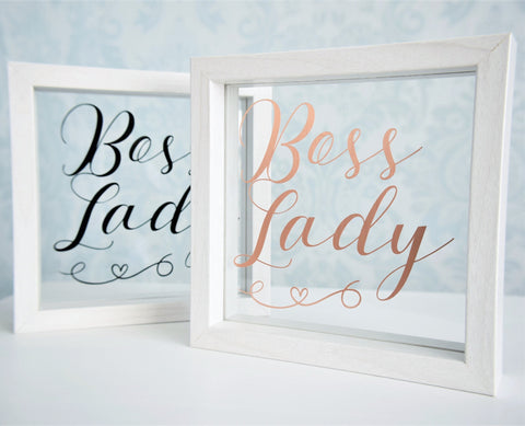 Boss Lady Floating Glass Frame