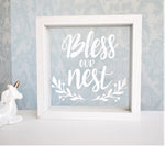 Bless Our Nest Quote Floating Frame