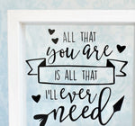 All That You Are Quote Frame