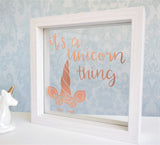 It's A Unicorn Thing Floating Glass Frame