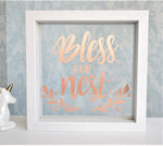 Bless Our Nest Quote Floating Frame