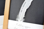 Custom Feather Wording Condolence Frame